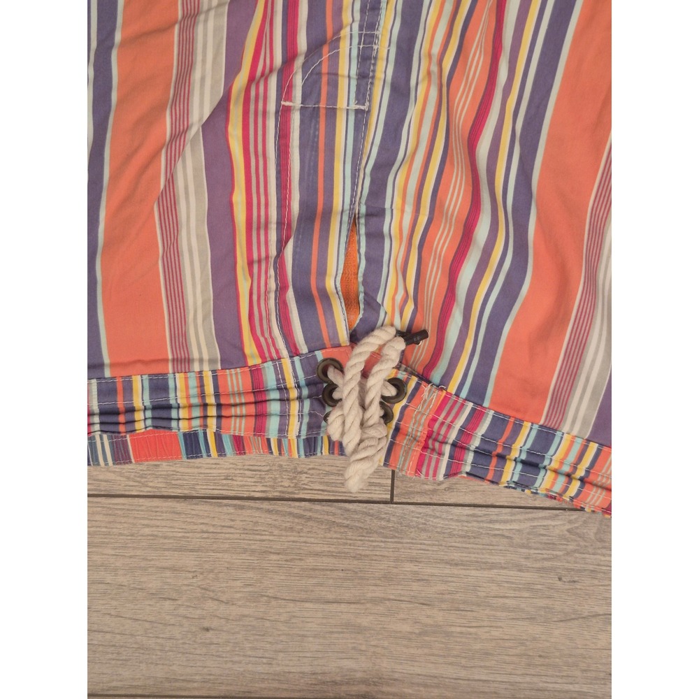 Polo Ralph Lauren Mens Striped Swim Trunks Orange Purple Pony Logo Size M - Picture 4 of 12